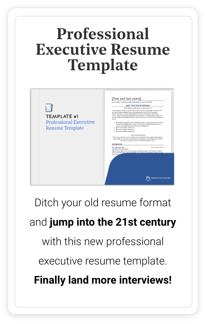 Professional Executive Resume Template
